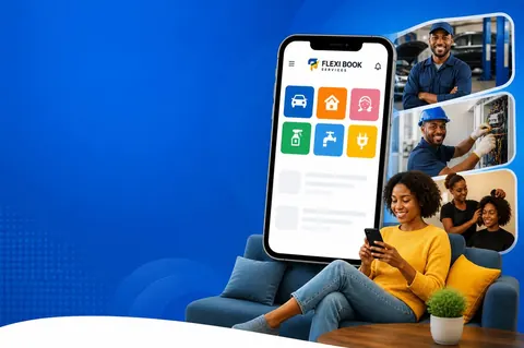Verified Ghanaian artisans and service providers — auto mechanics, hairdressers, electricians, plumbers, caterers, tutors, tipper truck drivers and wedding photographers — booking on Flexi Book Services across Accra, Kumasi, Tema and Takoradi